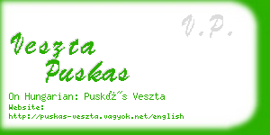 veszta puskas business card